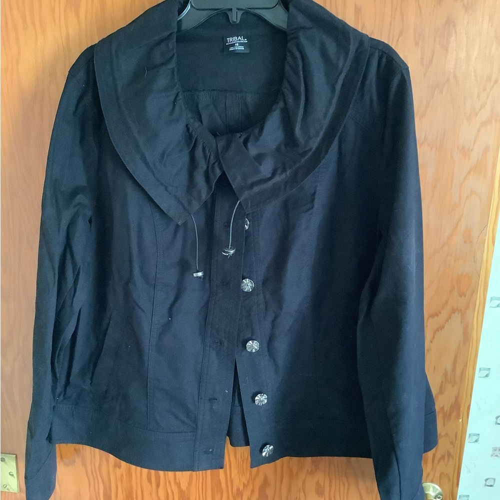 TRIBAL stretch ladies black jacket